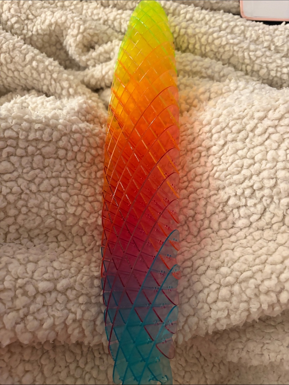 Hallmark Yellow Orange Pink Blue Gradient Glass Sculpture